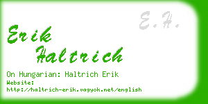 erik haltrich business card